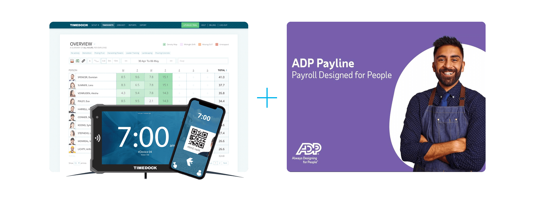 TimeDock + ADP Payline Screenshots