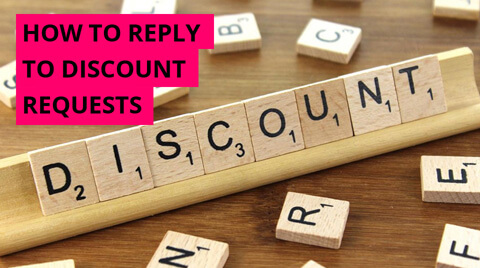 How to reply to discount requests