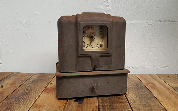 Rusty employee time clock